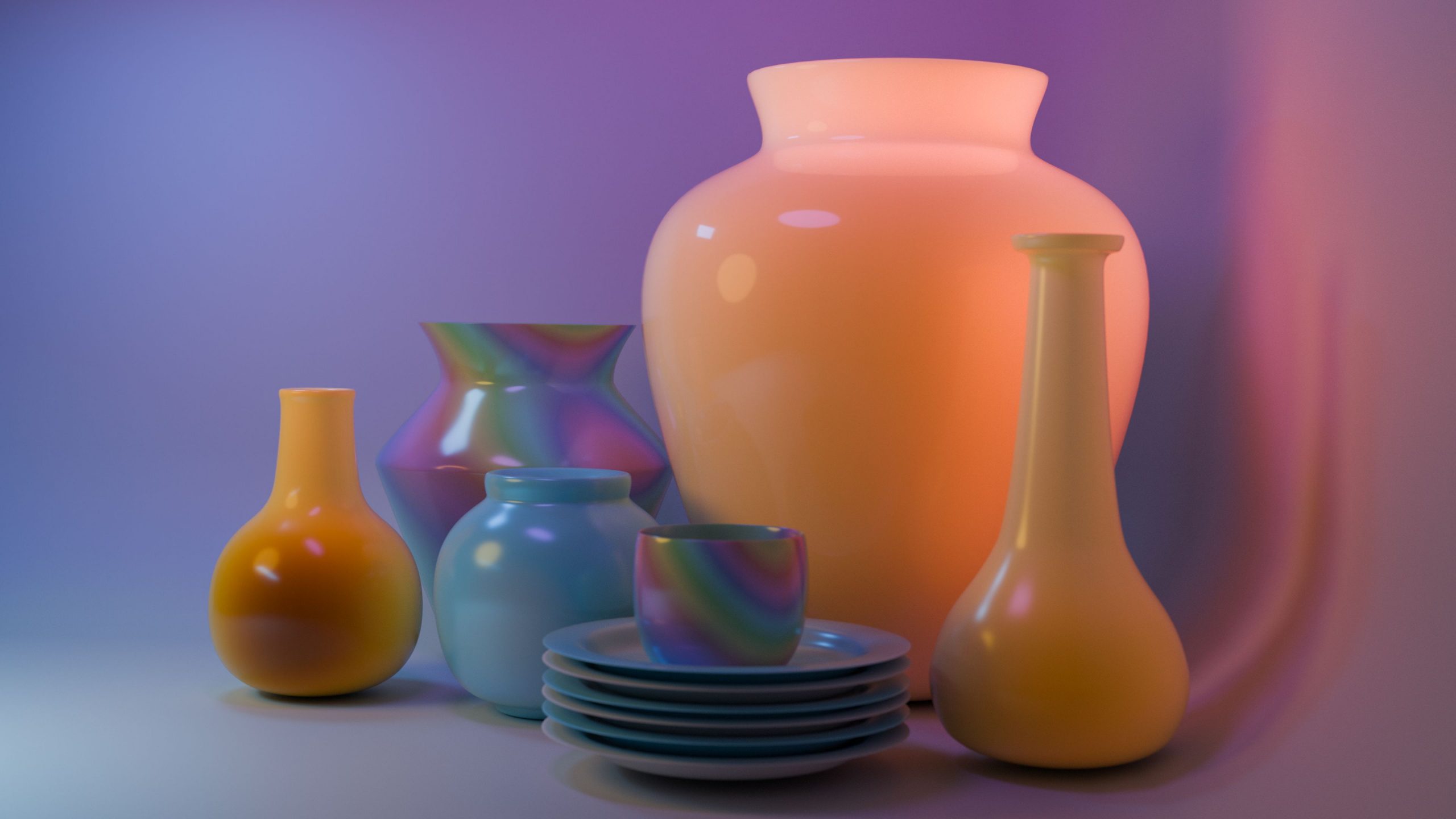 “The Sun, Clouds, and Rainbow” Ceramics