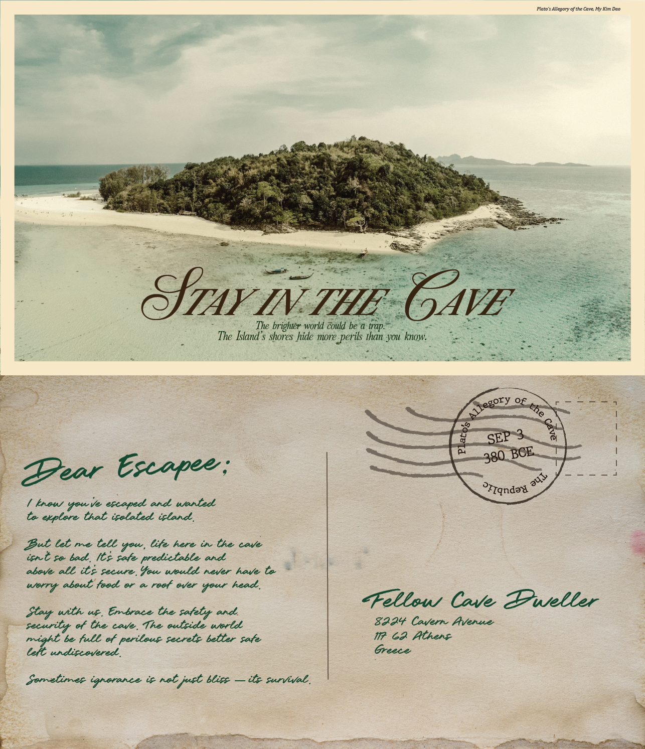 “Stay in the Cave” Postcard